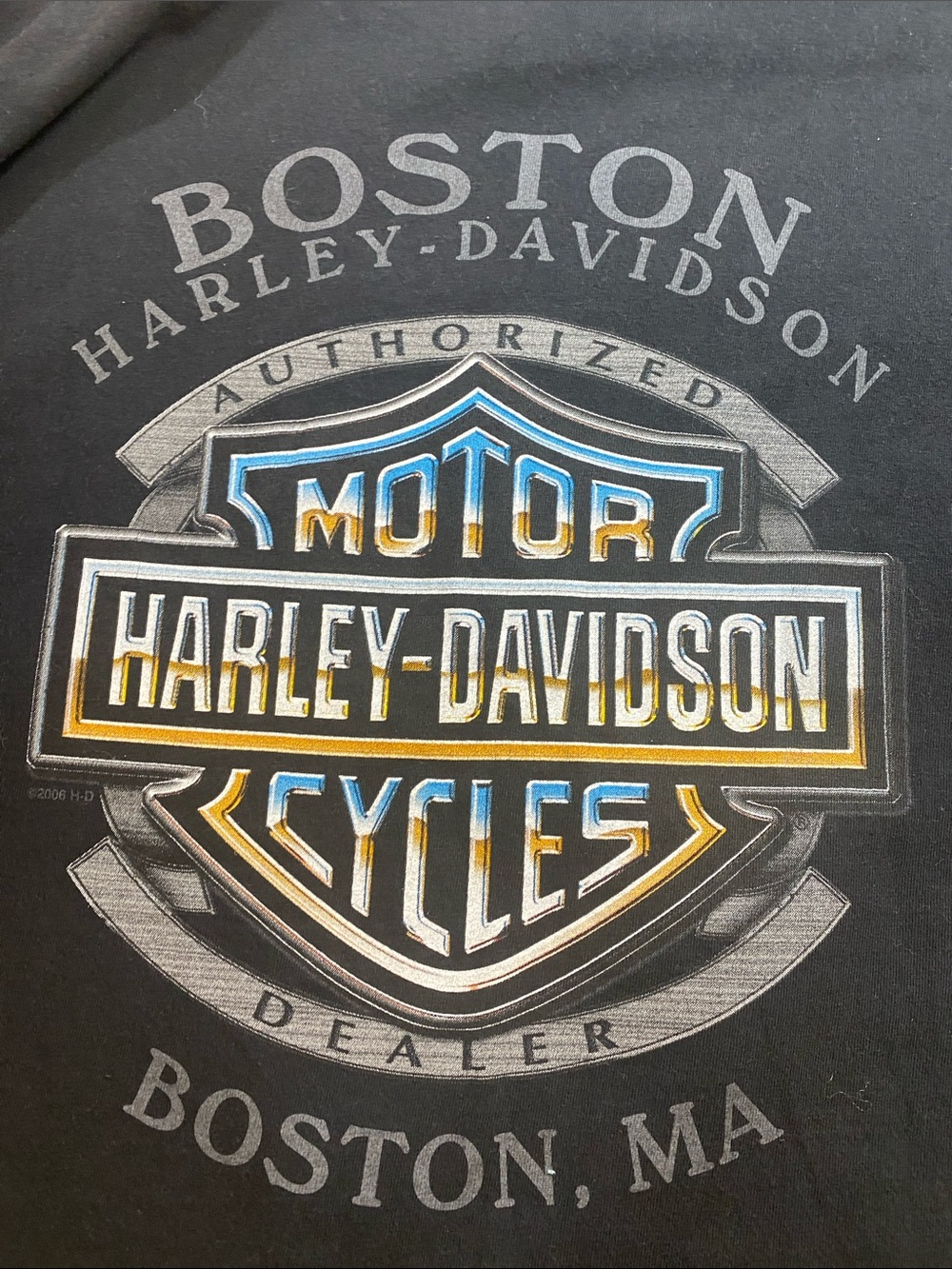 Harley-Davidson Boston MA Graphic T-Shirt Black Flame Logo 3XL - Picture 9 of 9